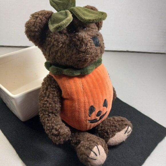 Vintage Boyds Bear 1985-1999 Pumpkin Jack o Lantern Cottagecore Grand… - Picture 1 of 10